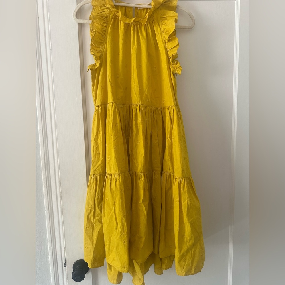 Ulla Johnson Yellow Ruffled High-Low Dress - Picture 4 of 10